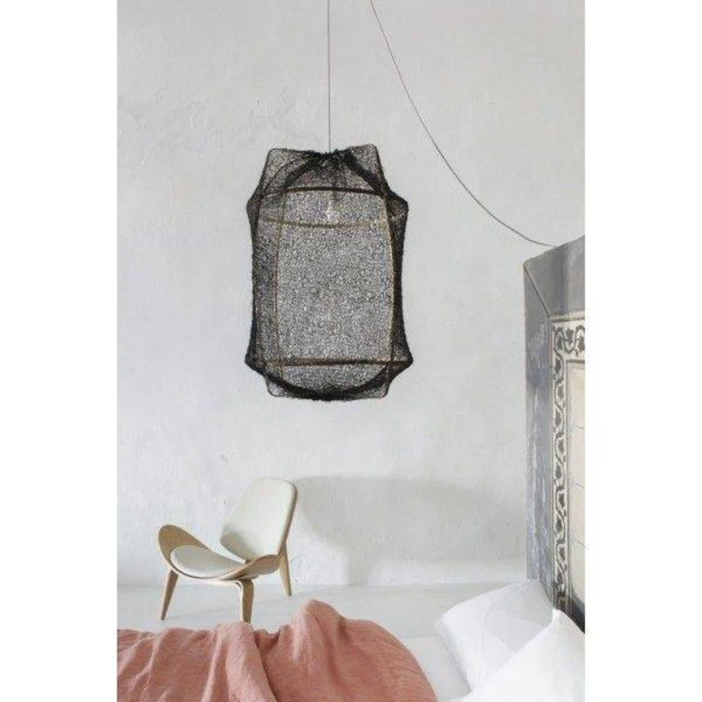 Ay Illuminate Hanglamp Z1 Zwart Sisal Net Grijs ø67x100cm - Afbeelding 2