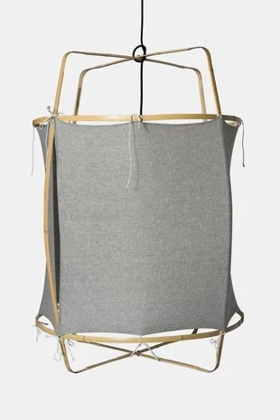 Ay Illuminate Hanglamp Z2 Blond Grijs Katoen ø67x100cm - Afbeelding 2