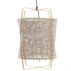 Ay Illuminate Hanglamp Z22 Blond Bamboe Grijs Karton ΓΈ48,5x72,5cm