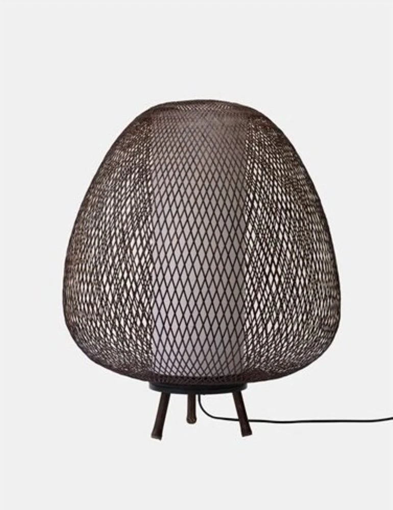 Ay Illuminate Vloerlamp Twiggy Egg Bruin Bamboe ø60cm