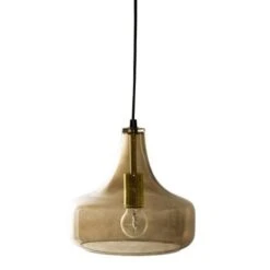 Bloomingville Hanglamp Bruin Glas