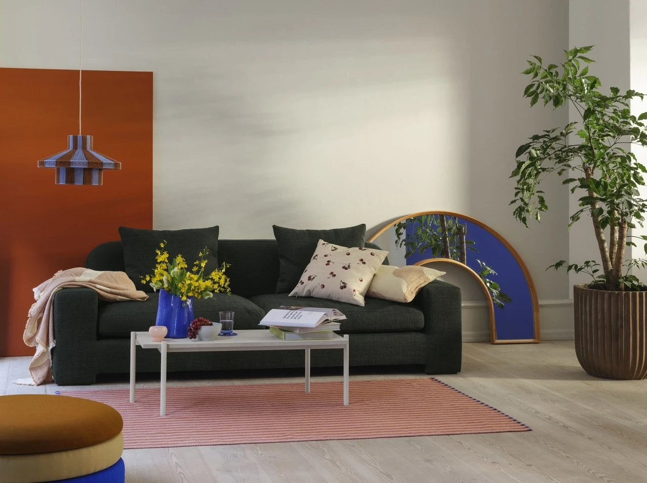 Broste Copenhagen Diana Lampenkap Blauw Ø45cm - 70195000 - Afbeelding 3