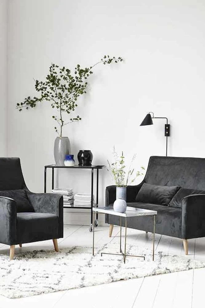 House Doctor Club Wandlamp Zwart Metaal Messing - Afbeelding 2