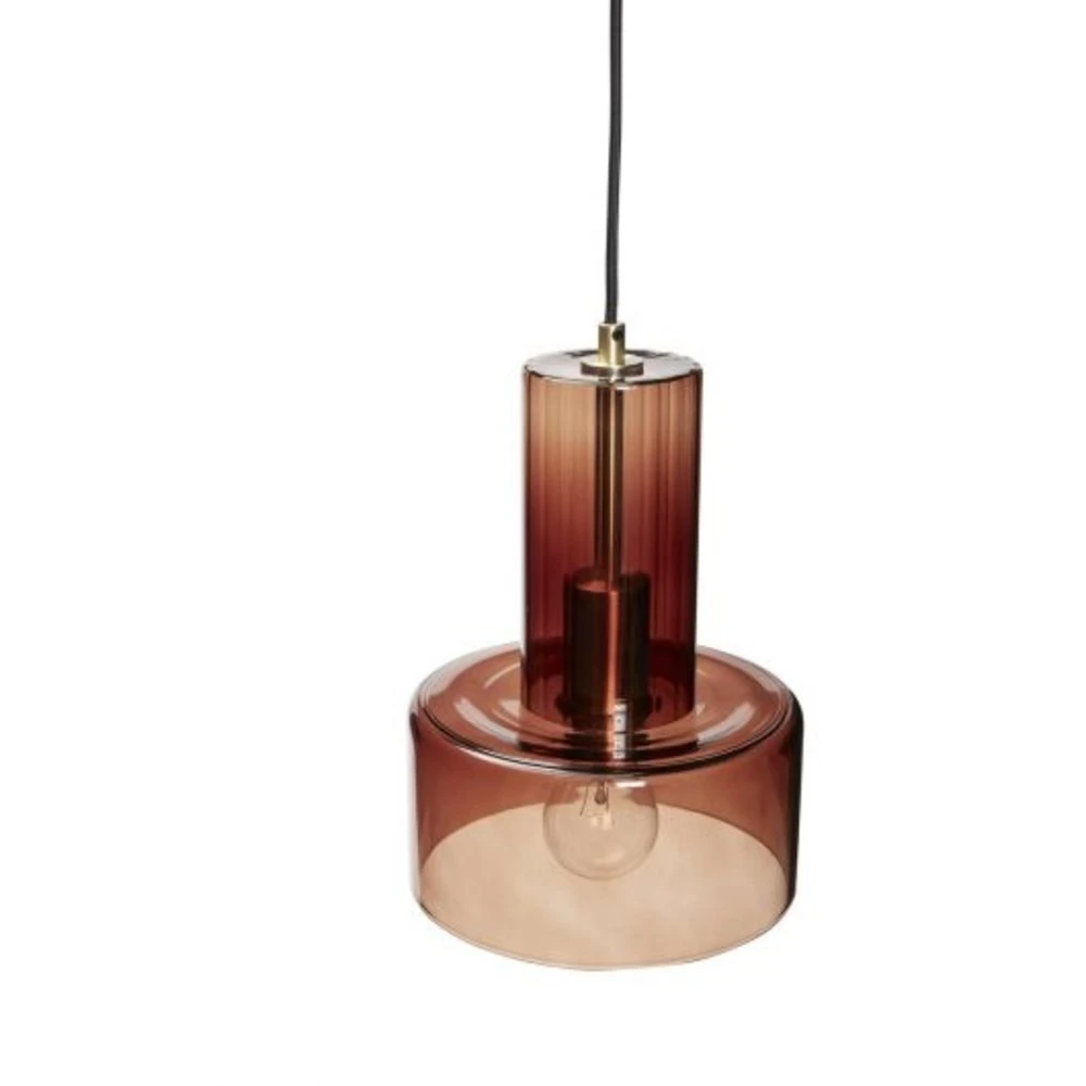 Hubsch Hanglamp Glas - Bruin - Afbeelding 2