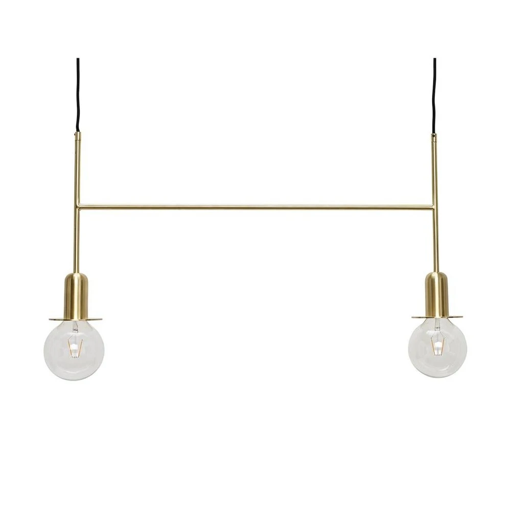 Hubsch Hanglamp Messing Met Twee Lichtbronnen