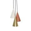 Hubsch Hanglamp Metaal - Bruin/beige/messing