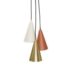 Hubsch Hanglamp Metaal - Bruin/beige/messing