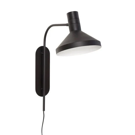 Hubsch Wandlamp Metaal - Zwart - Afbeelding 2