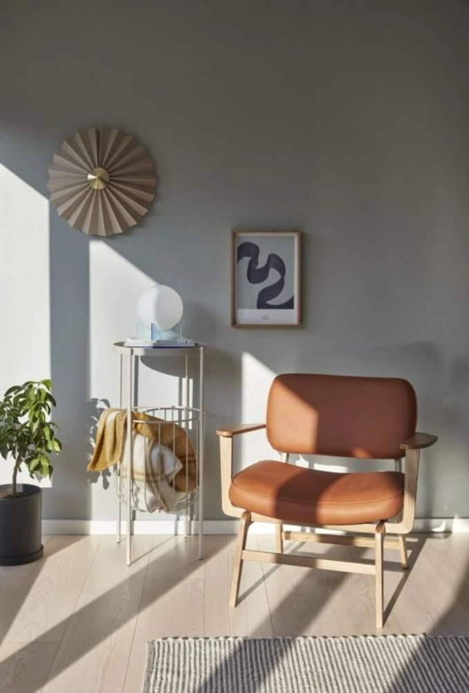 Hubsch Wandlamp Textiel Metaal - Zand/messing - Afbeelding 6