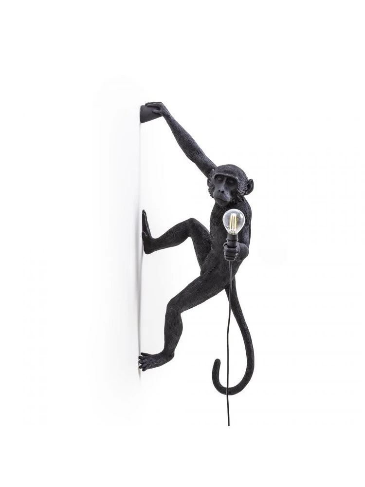 Seletti Monkey Lamp Hanging Right - Zwart